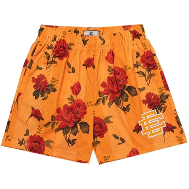 Short en maille EE Rouge Rose-Jaune