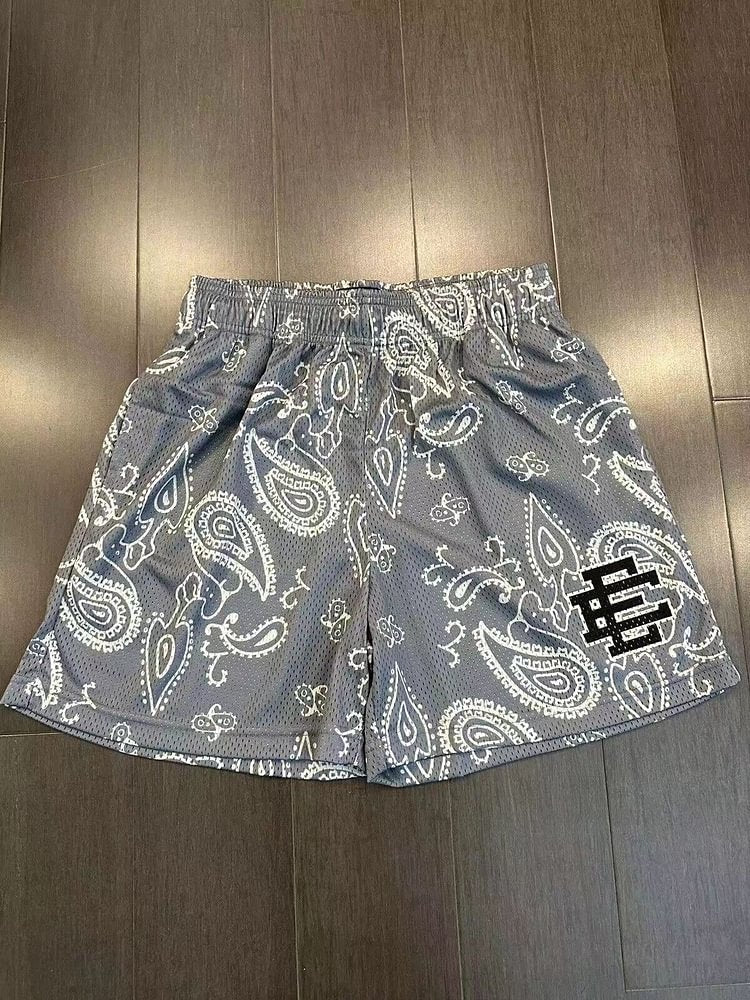 EE Shorts Cashew flowers Grey